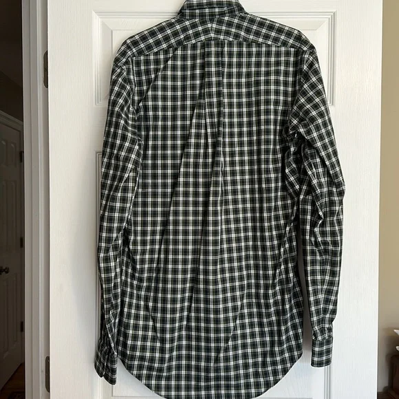 Lands' End Men's No Iron Supima Cotton Size 15.5 x 36T Tailored Fit Dress Shirt - Picture 3 of 5